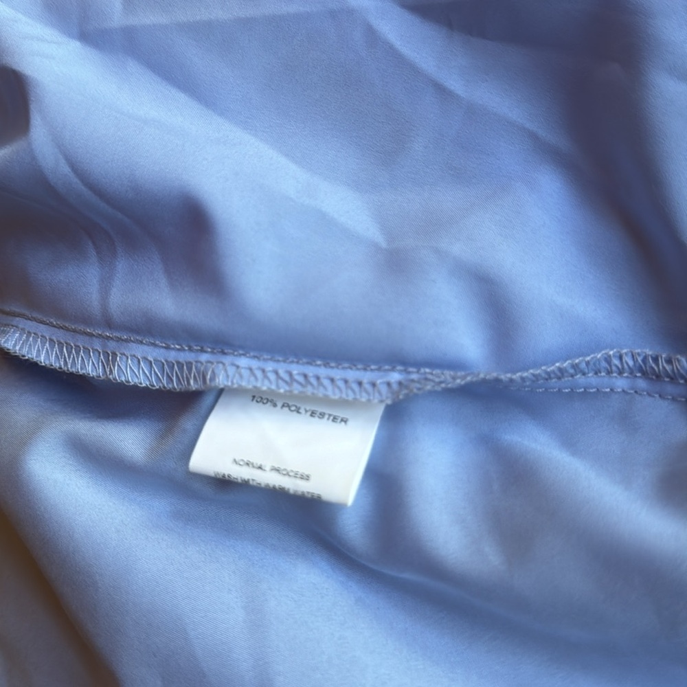 Simplee Apparel Light Blue High-Low Ruffle Wrap Dress - Picture 7 of 7